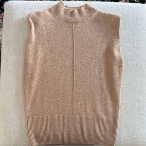 Rachel Zoe Sleeveless Mock turtleneck 100% Cashmere vest